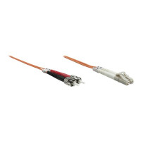 Produktbild för Intellinet Fiber Optic Patch Cable, OM2, LC/ST, 2m, Orange, Duplex, Multimode, 50/125 µm, LSZH, Fibre, Lifetime Warranty, Polybag - patch-kabel - 2 m