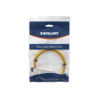 Produktbild för Intellinet Fiber Optic Patch Cable, OS2, LC/LC, 1m, Yellow, Duplex, Single-Mode, 9/125 µm, LSZH, Fibre, Lifetime Warranty, Polybag - patch-kabel - 1 m - gul