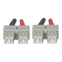 Produktbild för Intellinet Fiber Optic Patch Cable, OM3, SC/SC, 1m, Aqua, Duplex, Multimode, 50/125 µm, LSZH, Fibre, Lifetime Warranty, Polybag - patch-kabel - 1 m - havsblå