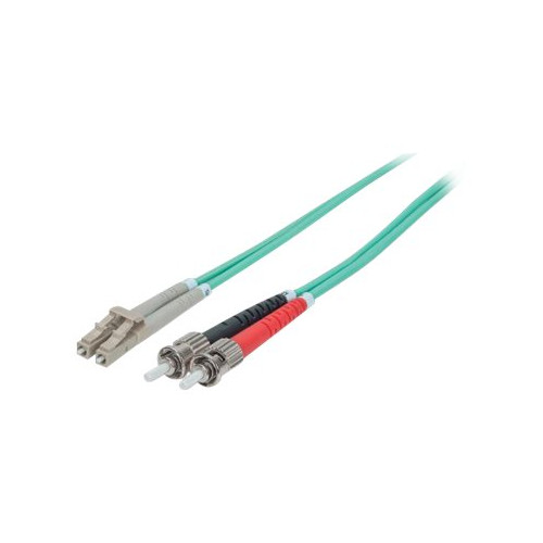intellinet Intellinet Fiber Optic Patch Cable, OM3, ST/LC, 5m, Aqua, Duplex, Multimode, 50/125 µm, LSZH, Fibre, Lifetime Warranty, Polybag - patch-kabel - 5 m - havsblå