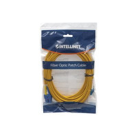 Produktbild för Intellinet Fiber Optic Patch Cable, OS2, LC/SC, 1m, Yellow, Duplex, Single-Mode, 9/125 µm, LSZH, Fibre, Lifetime Warranty, Polybag - patch-kabel - 1 m - gul