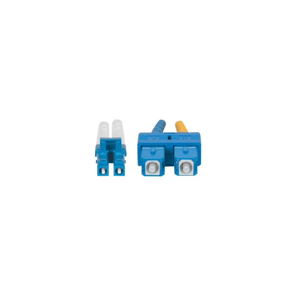 Produktbild för Intellinet Fiber Optic Patch Cable, OS2, LC/SC, 1m, Yellow, Duplex, Single-Mode, 9/125 µm, LSZH, Fibre, Lifetime Warranty, Polybag - patch-kabel - 1 m - gul