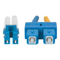 Produktbild för Intellinet Fiber Optic Patch Cable, OS2, LC/SC, 1m, Yellow, Duplex, Single-Mode, 9/125 µm, LSZH, Fibre, Lifetime Warranty, Polybag - patch-kabel - 1 m - gul