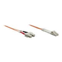 Produktbild för Intellinet Fiber Optic Patch Cable, OM1, LC/SC, 1m, Orange, Duplex, Multimode, 62.5/125 µm, LSZH, Fibre, Lifetime Warranty, Polybag - patch-kabel - 1 m - orange