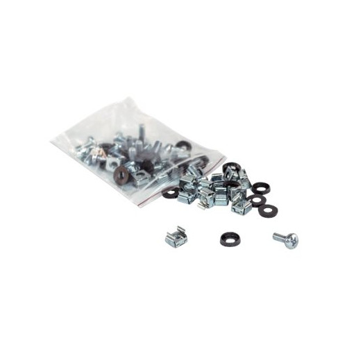 intellinet Intellinet Cage Nut Set, 100 Pack - M6 Nuts, Bolts and Washers, Suitable for Network Cabinets/Server Racks, Plastic Storage Jar, Lifetime Warranty - skruvar, muttrar och mellanläggsbrickor för rack