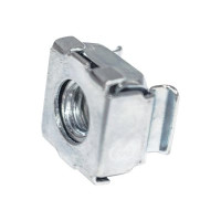 Produktbild för Intellinet Cage Nut Set, 100 Pack - M6 Nuts, Bolts and Washers, Suitable for Network Cabinets/Server Racks, Plastic Storage Jar, Lifetime Warranty - skruvar, muttrar och mellanläggsbrickor för rack