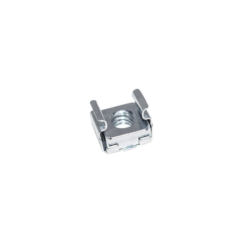 Produktbild för Intellinet Cage Nut Set, 100 Pack - M6 Nuts, Bolts and Washers, Suitable for Network Cabinets/Server Racks, Plastic Storage Jar, Lifetime Warranty - skruvar, muttrar och mellanläggsbrickor för rack