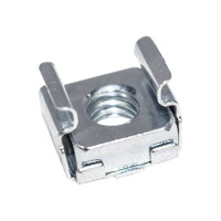Produktbild för Intellinet Cage Nut Set, 100 Pack - M6 Nuts, Bolts and Washers, Suitable for Network Cabinets/Server Racks, Plastic Storage Jar, Lifetime Warranty - skruvar, muttrar och mellanläggsbrickor för rack