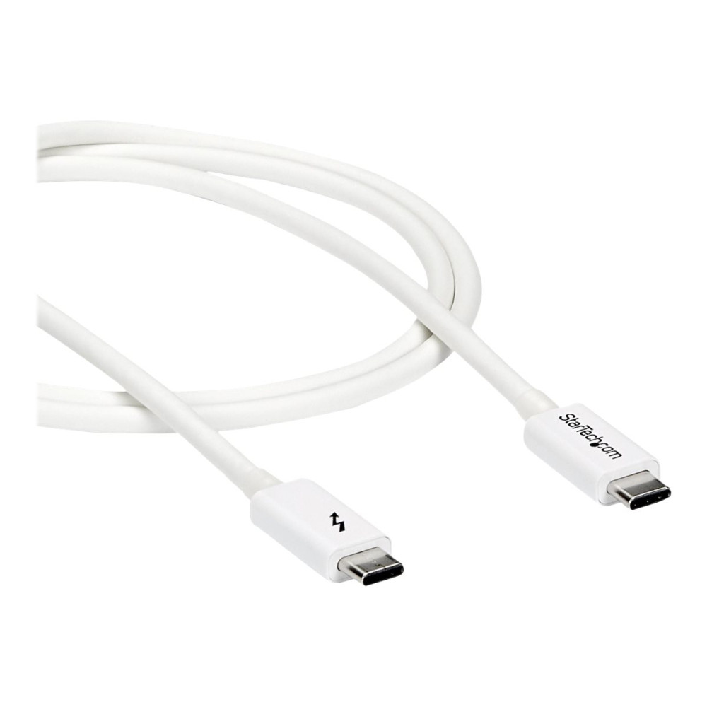 Produktbild för StarTech.com 3.3ft (1m) Thunderbolt 3 Cable, 20Gbps, 100W PD, 4K Video, Thunderbolt-Certified, Compatible w/ TB4/USB 3.2/DisplayPort - Thunderbolt-kabel - USB-C till USB-C - 1 m