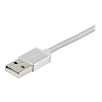 Produktbild för StarTech.com 1 m USB-multiladdningskabel - USB till Micro-USB eller USB-C eller Lightning för iPhone/ iPad/iPod/Android - Apple MFi-certifierad - 3 i 1 USB-laddare - Vävd - USB-kabel - 1 m