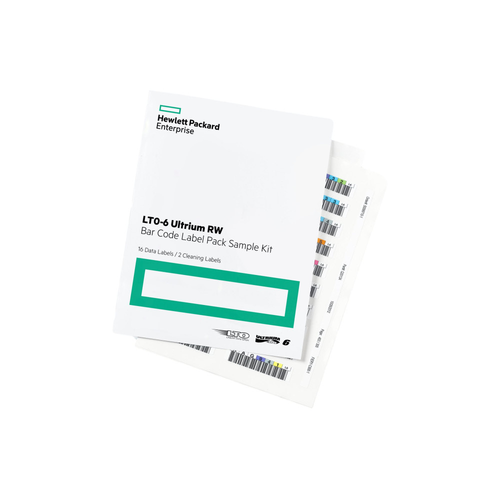 Produktbild för HPE Ultrium 6 RW Bar Code Label Pack - streckkodsetiketter