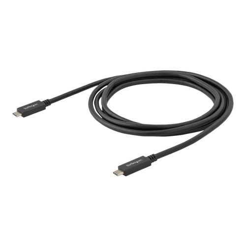 StarTech.com StarTech USB-C-kabel med Power Delivery (3 A) - M/M - 2 m - USB 3.0 - USB-IF-certifierad - USB typ C-kabel - USB-C till USB-C - 2 m