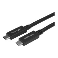 Produktbild för StarTech USB-C-kabel med Power Delivery (3 A) - M/M - 2 m - USB 3.0 - USB-IF-certifierad - USB typ C-kabel - USB-C till USB-C - 2 m
