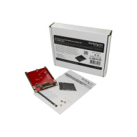 Produktbild för StarTech.com M.2 till U.2-adapter - För M.2 PCIe NVMe SSD-enheter - PCIe M.2-enhet till 2,5-tums U.2 (SFF-8639) värdadapter - M2 SSD-konverterare, röd - gränssnittsadapter - M.2 Card - U.2