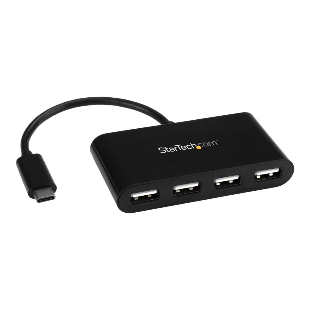 Produktbild för StarTech.com 4-portars USB-C Hubb - Mini Hubb - USB-C till 4x USB-A - USB 2.0 - hubb - 4 portar