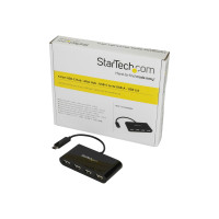 Produktbild för StarTech.com 4-portars USB-C Hubb - Mini Hubb - USB-C till 4x USB-A - USB 2.0 - hubb - 4 portar