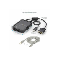 Produktbild för Startech Bärbar dator-till-server-KVM-konsol med tåligt hölje - omkopplare för tangentbord/video/mus - 1 portar