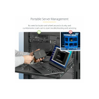 Produktbild för Startech Bärbar dator-till-server-KVM-konsol med tåligt hölje - omkopplare för tangentbord/video/mus - 1 portar