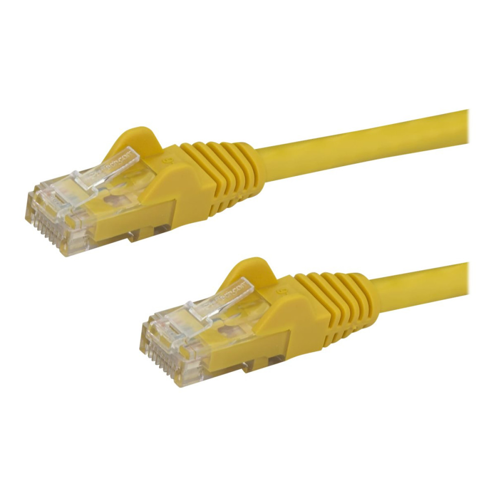 Produktbild för Startech 10m CAT6 Ethernet Cable, 10 Gigabit Snagless RJ45 650MHz 100W PoE Patch Cord, CAT 6 10GbE UTP Network Cable w/Strain Relief, Yellow, Wiring is UL Certified/TIA - Category 6 - 24AWG (N6PATC10MYL) - patch-kabel - gul