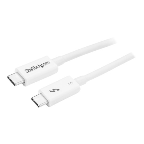 StarTech.com StarTech.com 1.6ft (50cm) Thunderbolt 3 Cable, 40Gbps, 100W PD, 4K/5K Video, Thunderbolt-Certified, Compatible w/ TB4/USB 3.2/DisplayPort - Thunderbolt-kabel - USB-C till USB-C - 50 cm