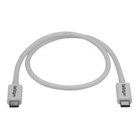 Produktbild för StarTech.com 1.6ft (50cm) Thunderbolt 3 Cable, 40Gbps, 100W PD, 4K/5K Video, Thunderbolt-Certified, Compatible w/ TB4/USB 3.2/DisplayPort - Thunderbolt-kabel - USB-C till USB-C - 50 cm