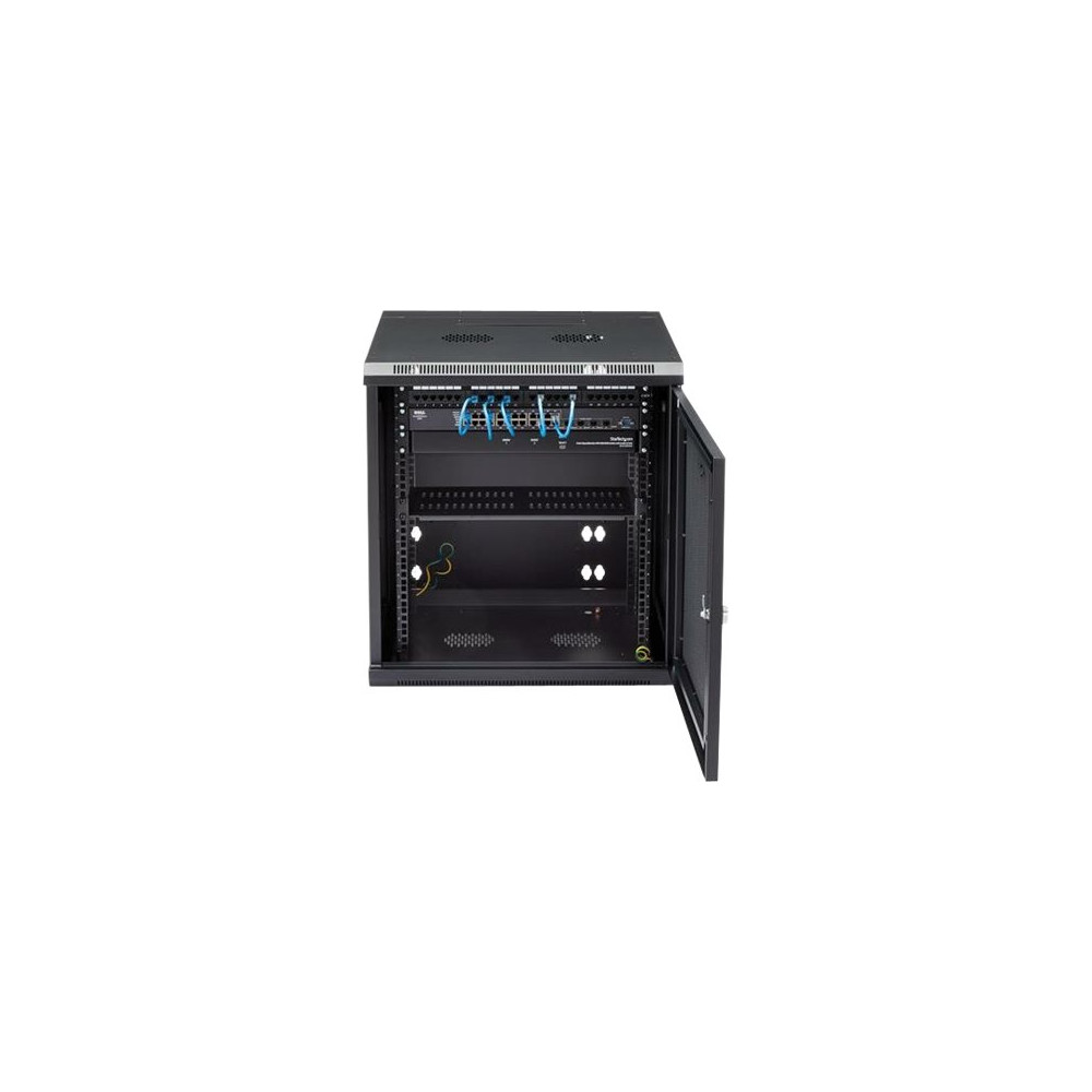 Produktbild för StarTech.com 12U väggmonterat serverrackskåp -  20 tum (50,08 cm) djupt skåp - med gångjärnsupphängning - rackmonteringsskåp - 12U