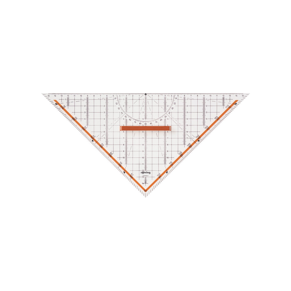 Produktbild för Rotring Centro Professional Set Square - triangel - 32 cm - CrystalClear - plast