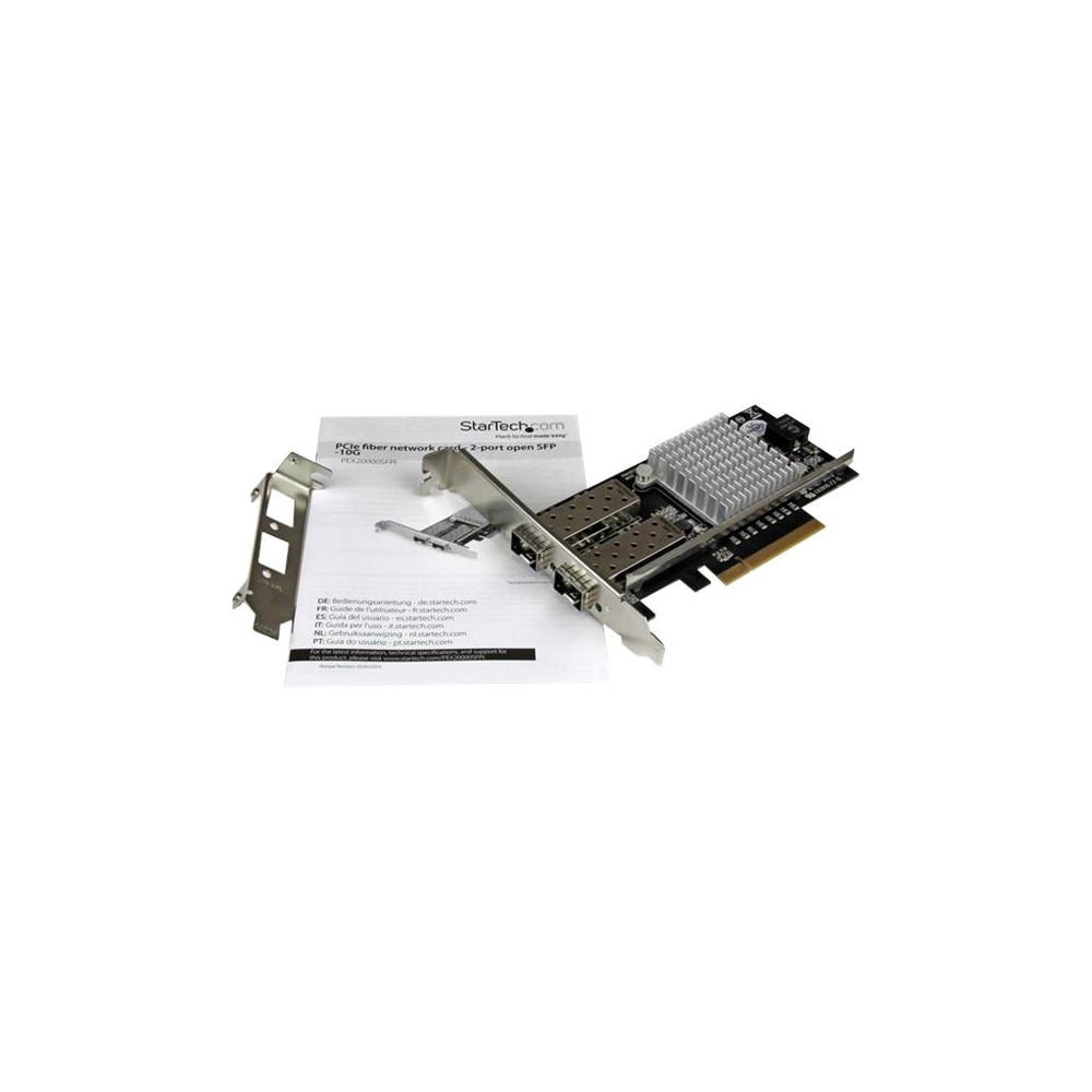 Produktbild för Startech 2-Port 10G Fibernätverkskort med öppen SFP+ - PCIe, Intel Chip - nätverksadapter - PCIe 2.0 x8