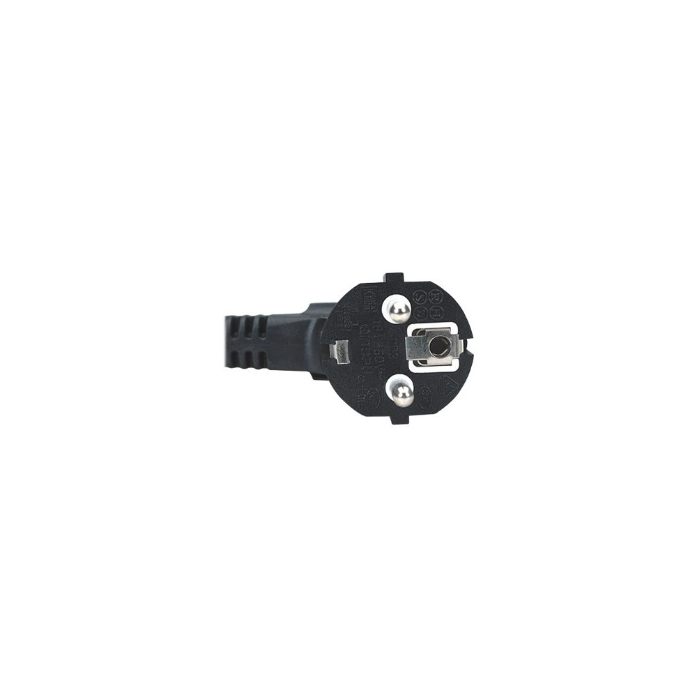 Produktbild för Manhattan Power Cord/Cable, Euro 2-pin plug (CEE 7/4) to C13 Female (kettle lead), 1.8m, 16A, Black, Lifetime Warranty, Polybag - strömkabel - power CEE 7/7 till power IEC 60320 C13 - 1.8 m