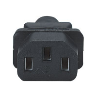 Produktbild för Manhattan Power Cord/Cable, Euro 2-pin plug (CEE 7/4) to C13 Female (kettle lead), 1.8m, 16A, Black, Lifetime Warranty, Polybag - strömkabel - power CEE 7/7 till power IEC 60320 C13 - 1.8 m