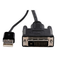 Produktbild för StarTech DVI till DisplayPort-adapter med USB-ström - 1920 x 1200 - videokort - DVI-D till DisplayPort