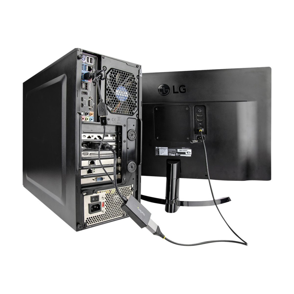 Produktbild för StarTech DVI till DisplayPort-adapter med USB-ström - 1920 x 1200 - videokort - DVI-D till DisplayPort
