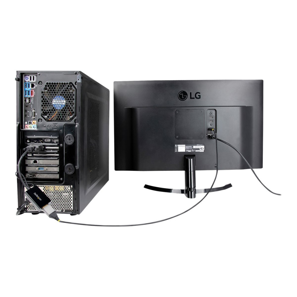Produktbild för StarTech DVI till DisplayPort-adapter med USB-ström - 1920 x 1200 - videokort - DVI-D till DisplayPort