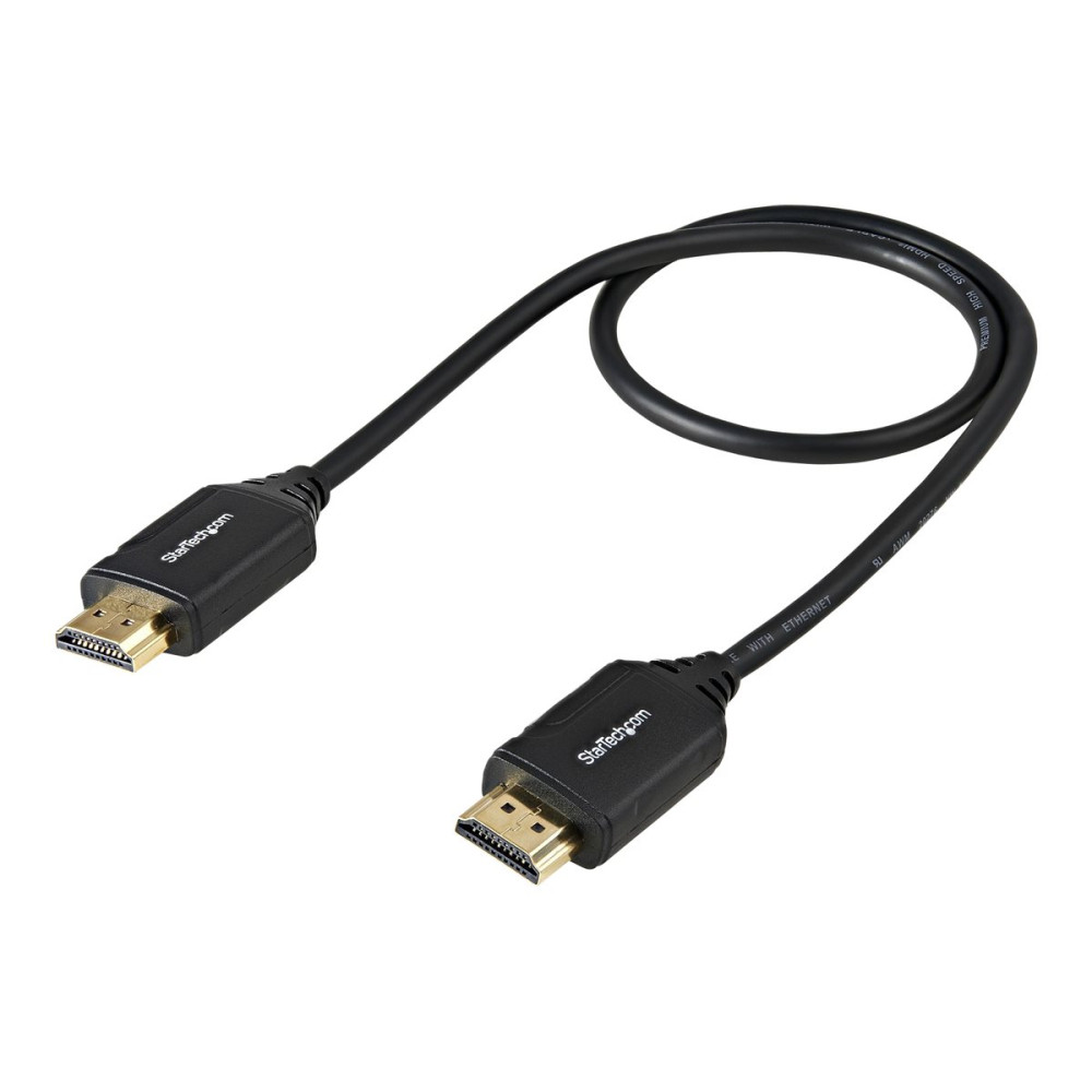 Produktbild för StarTech.com Premium Höghastighets HDMI-kabel med Ethernet - 4K 60 Hz - 0,5 m - HDMI-kabel med Ethernet - 50 cm