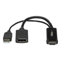 Produktbild för Startech HDMI till DisplayPort-adapter - 4K 30 Hz - adapterkabel - DisplayPort / HDMI - 25.5 cm