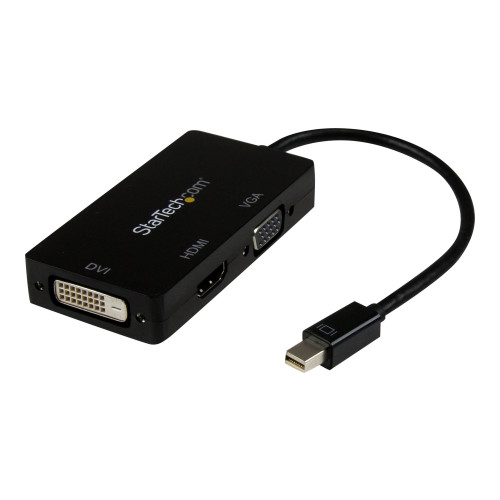 StarTech.com Startech A/V-reseadapter: 3-i-1 Mini DisplayPort till VGA-, DVI- eller HDMI-konverterare - videokort - Mini DisplayPort / HDMI / DVI / VGA - 27 cm