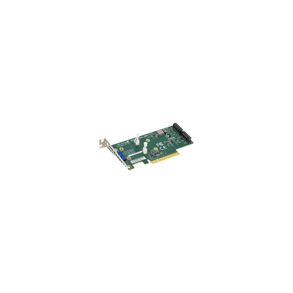 Produktbild för Supermicro AOC-SLG3-2M2 - gränssnittsadapter - M.2 NVMe Card - PCIe 3.0 x8