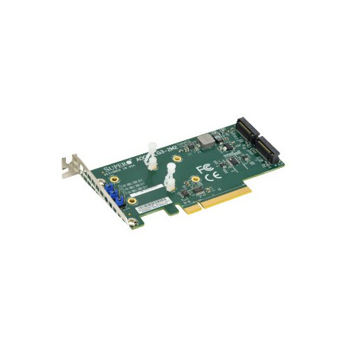 SUPER MICRO Computer Supermicro AOC-SLG3-2M2 - gränssnittsadapter - M.2 NVMe Card - PCIe 3.0 x8