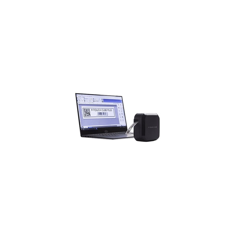 Produktbild för Brother P-Touch Cube Plus PT-P710BT - etikettskrivare - svartvit - termisk överföring