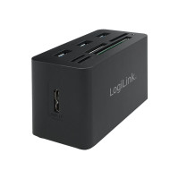 Produktbild för LogiLink USB 3.0 Hub with All-in-One Card Reader - hubb - 3 portar