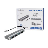 Produktbild för LogiLink USB-C 3.1 hub, 4 port - hubb - 4 portar