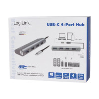 Produktbild för LogiLink USB-C 3.1 hub, 4 port - hubb - 4 portar