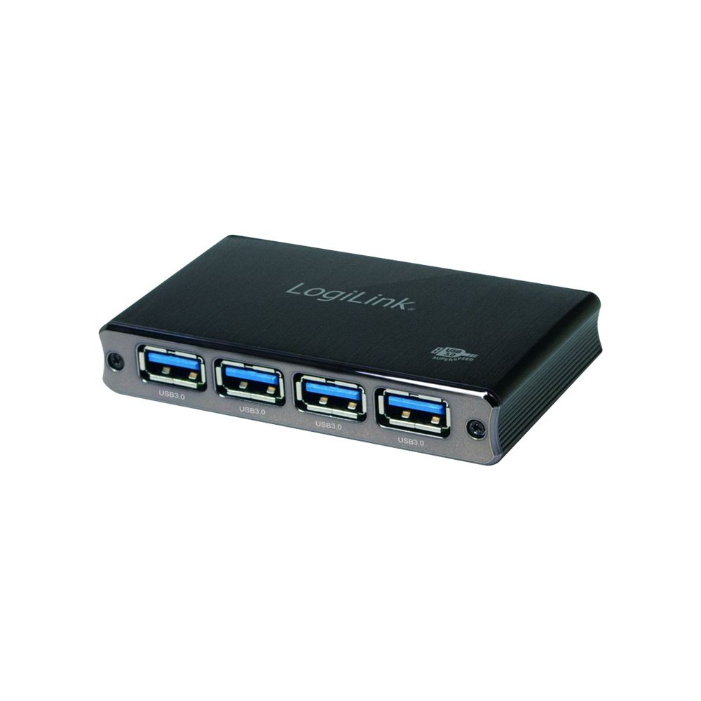 Produktbild för LogiLink USB 3.0 Hub 4-Port, Aluminum - hubb - 4 portar