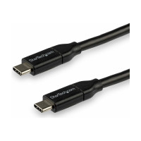 Produktbild för StarTech USB C To USB C Cable - 10 ft / 3m - USB-IF Certified - 5A PD - USB 2.0 - USB Type C Charging Cable - USB C Fast Charge Cable (USB2C5C3M) - USB typ C-kabel - USB-C till USB-C - 3 m