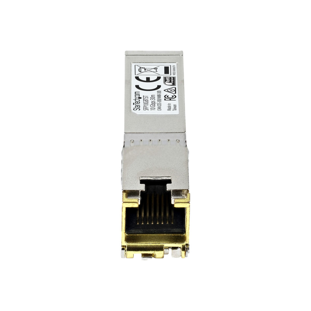 Produktbild för StarTech.com MSA-kompatibel SFP+-sändarmodul - 10GBASE-T - SFP+ sändar/mottagarmodul - 10GbE - TAA-kompatibel
