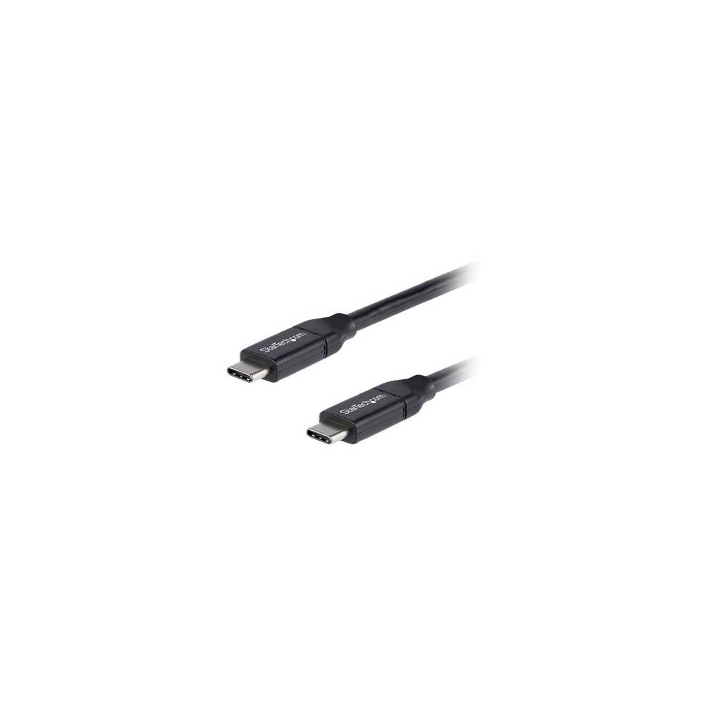 Produktbild för StarTech USB-C till USB-C-kabel med 5A PD - M/M - 1 m - USB 2.0 - USB-IF-certifierad - USB typ C-kabel - USB-C till USB-C - 1 m