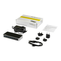 Produktbild för StarTech.com USB C-hubb med 7 portar och med snabbladdningsport - USB-C till 5x USB-A 2x USB-C (USB 3.0 SuperSpeed 5 Gbps) - Strömförsörjd USB 3.1 Gen 1 Type-C-hubb med strömadapter - Bärbar/stationär datorhubb - hubb - 7 portar