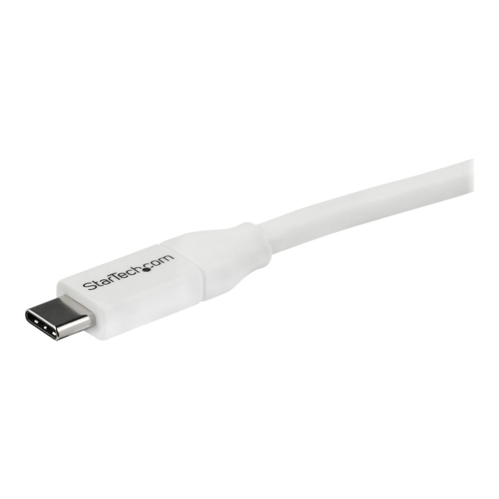Produktbild för StarTech USB C to USB C Cable - 13 ft / 4m - 5A PD - M/M - White - USB 2.0 - USB-IF Certified - USB Type C Cable - USB C Charging Cable (USB2C5C4MW) - USB typ C-kabel - USB-C till USB-C - 4 m