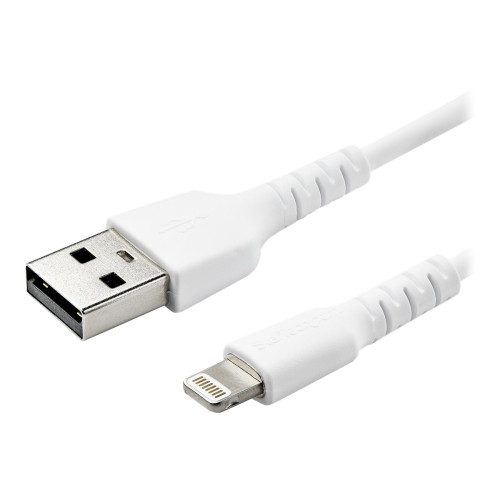 StarTech.com StarTech.com 1m tålig vitt USB-A till Blixtkabel - Tungt, robust aramifiber USB typ A till Blixtladdare/synkron strömsladd - Apple MFi-certifierad iPad/iPhone 12 - Lightning-kabel - Lightning / USB - 1 m
