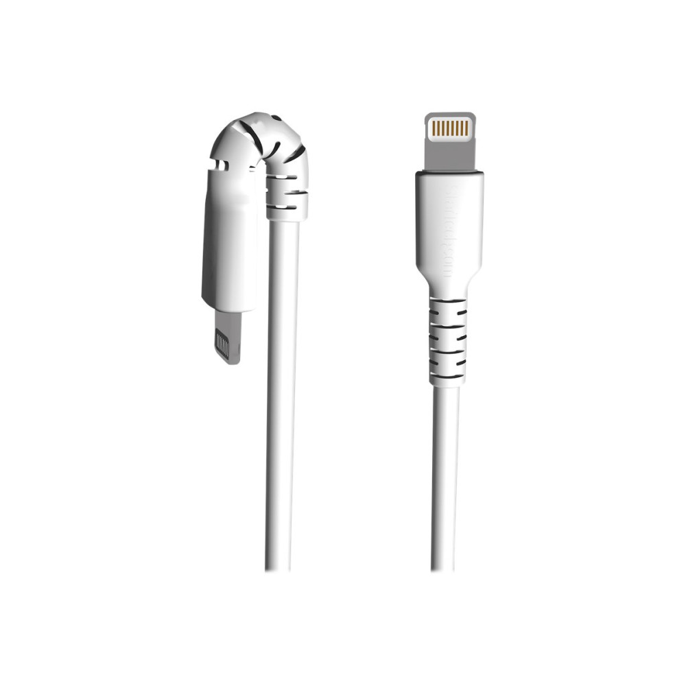Produktbild för StarTech.com 1m tålig vitt USB-A till Blixtkabel - Tungt, robust aramifiber USB typ A till Blixtladdare/synkron strömsladd - Apple MFi-certifierad iPad/iPhone 12 - Lightning-kabel - Lightning / USB - 1 m
